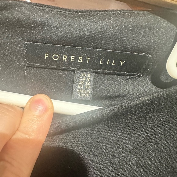 Forest Lily Black Midi Dress – Size 8 - Picture 7 of 9